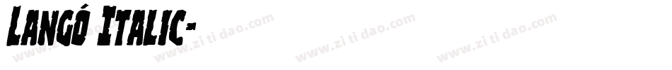 Langó Italic字体转换